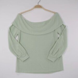 Beautiful Mint Green Off Shoulder Insanely Soft Blouse 2x